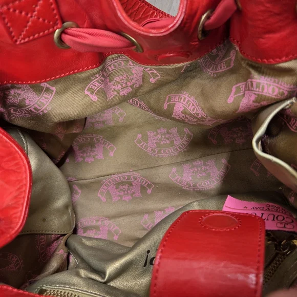 RARE Y2K Juicy Couture Cherry Velour Terry Daydreamer Weekender Bag Cherries - Picture 8 of 16